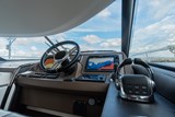 Main helm showing engine controls